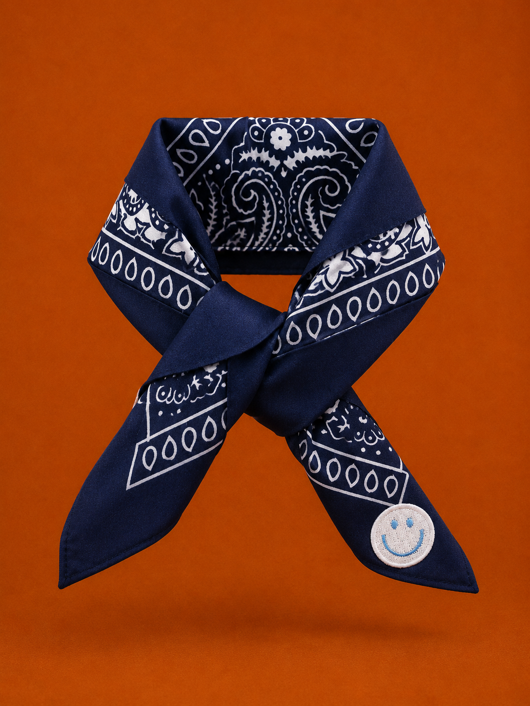 Smiley Navy Bandana