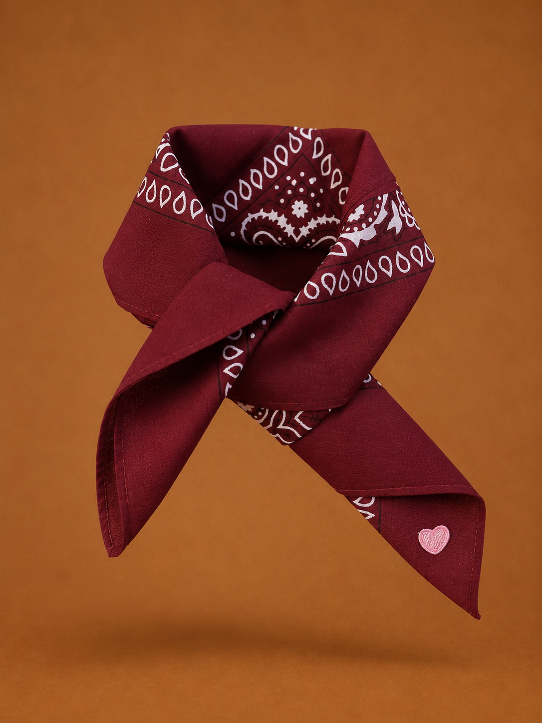 Heart Bordeaux Bandana