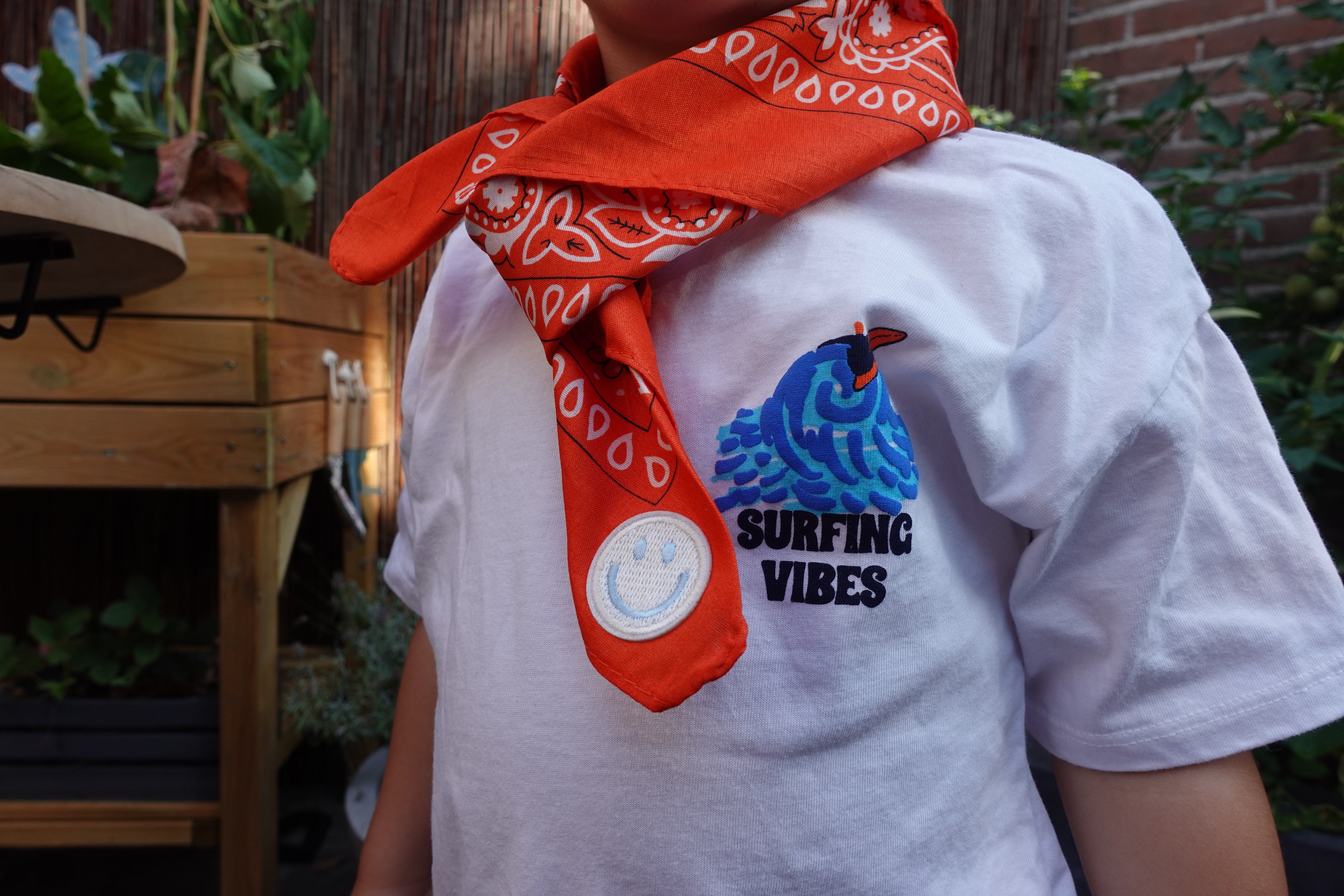 Smiley Orange Bandana