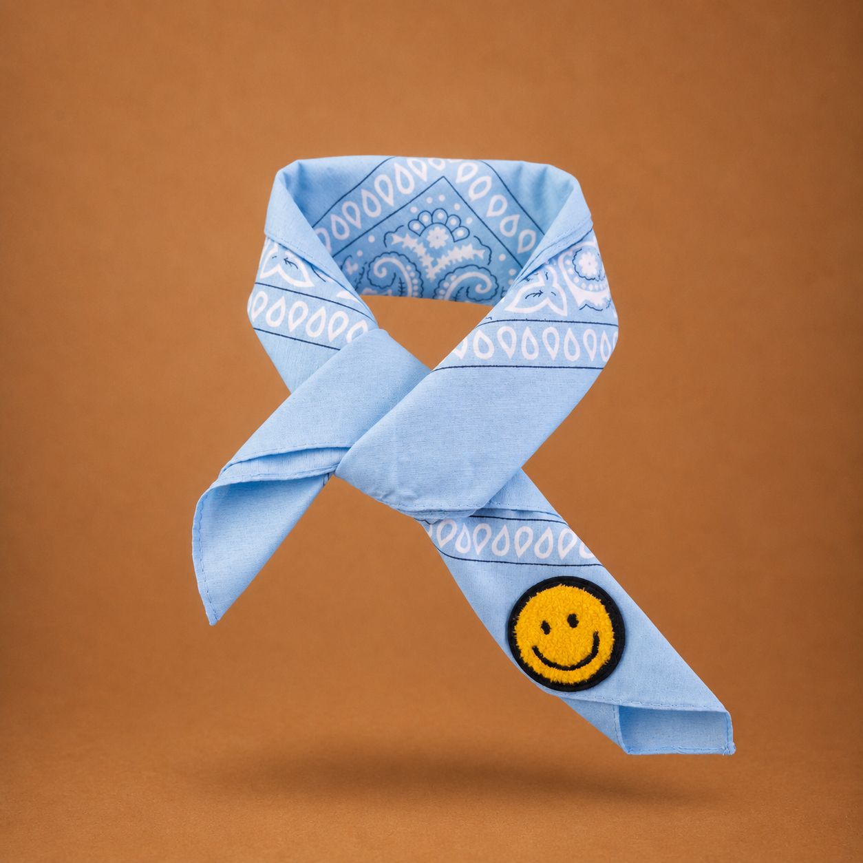 Smiley Blue Bandana
