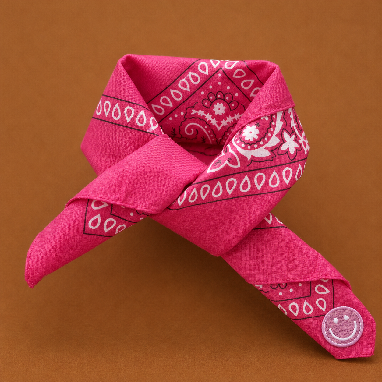 Smiley Fuchsia Bandana