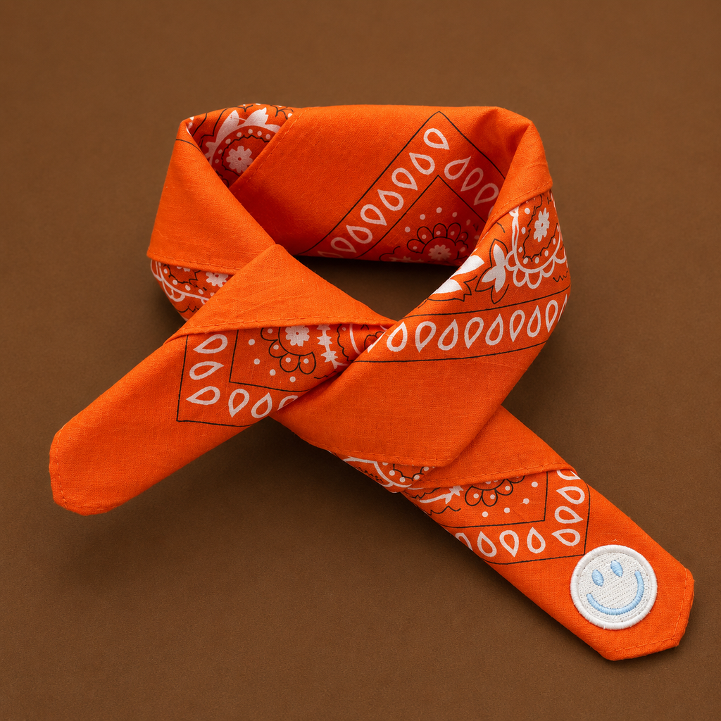 Smiley Orange Bandana
