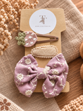 Berry Garden haarspeldjes set voor meisjes in roze en crème - Tiny Ties