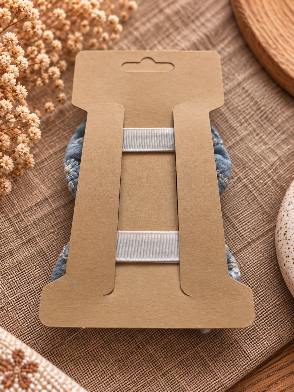 Achterkant van de Bluebell haarstrikjes set op Tiny Ties productkaart