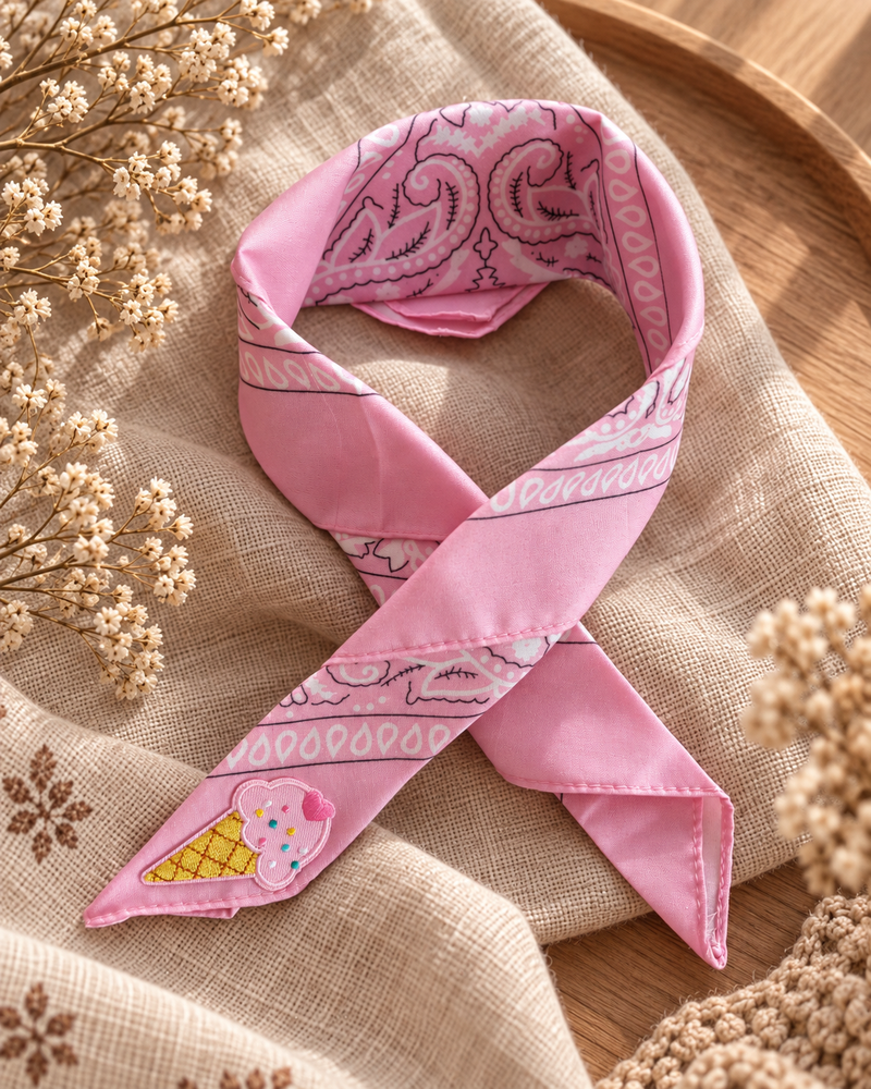 Ice Cream Pink Bandana