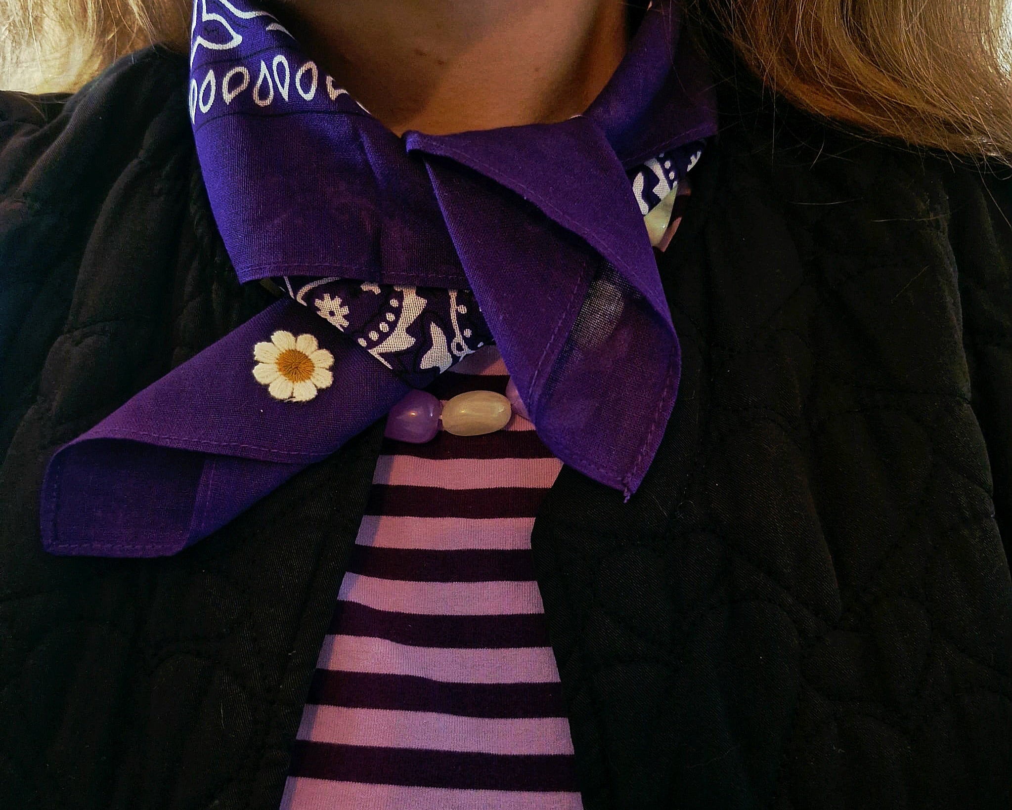 Daisy Purple bandana