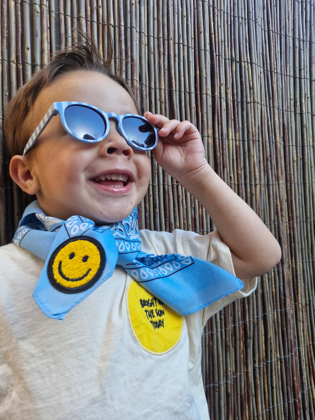 Smiley Blue Bandana