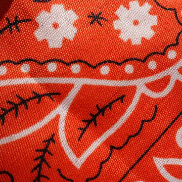 Stof van de bandana in de kleur Zonneoranje, van dichtbij